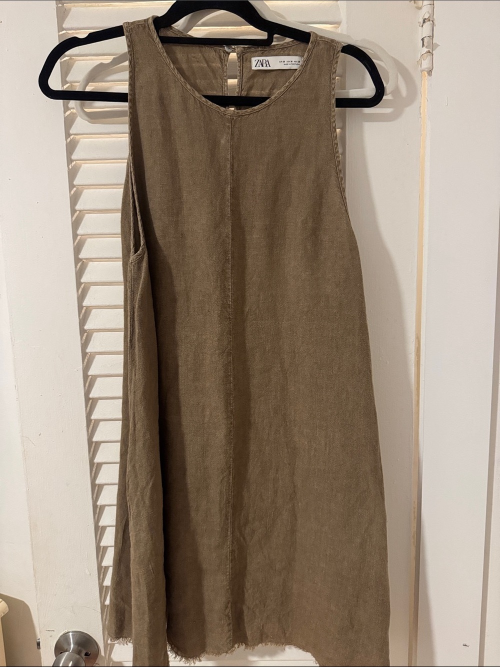 Zara Sleeveless Midi Dress in Olive Brown